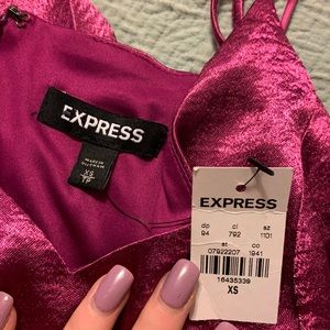 EXPRESS- satin wrap maxi dress